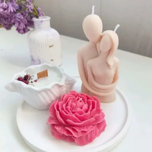 Couple, Peony & Shell Candle Tray