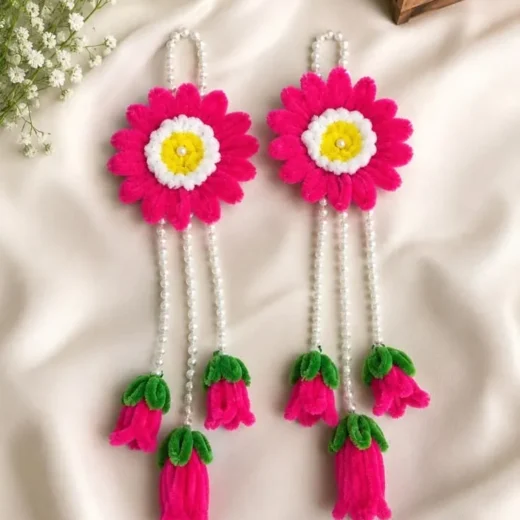 Pink Flower Door Hanging (Pair)