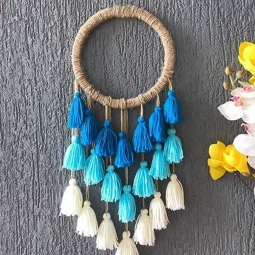 Ombre Tassel Hoop Hanging