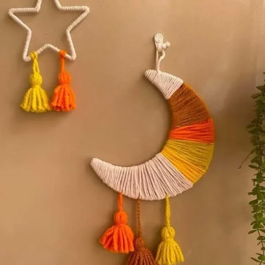 Moon & Star Tassel Hanging
