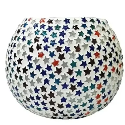 Star Mosaic Glass Votive