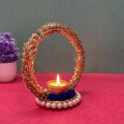 Gota Arch Tealight Holder with Pearls