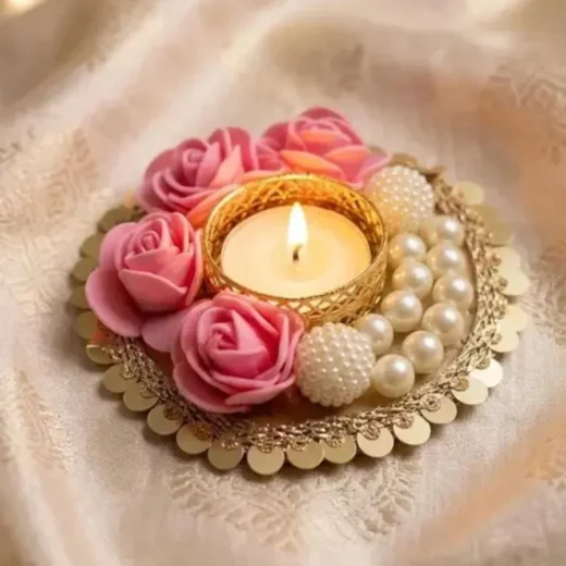 Rose & Pearl Tealight Tray