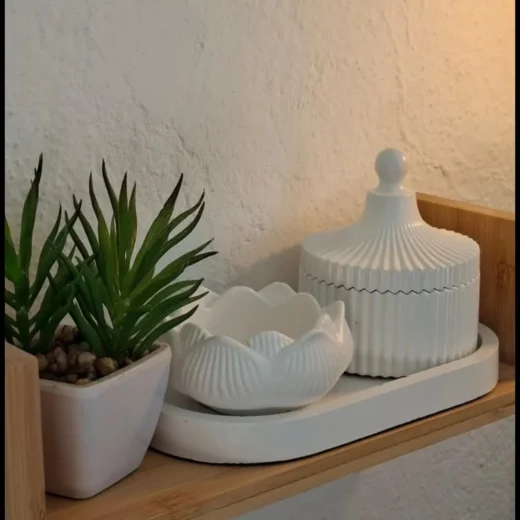 Ribbed Lidded Jar
