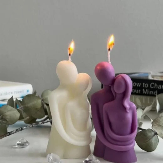 Embracing Couple Candle