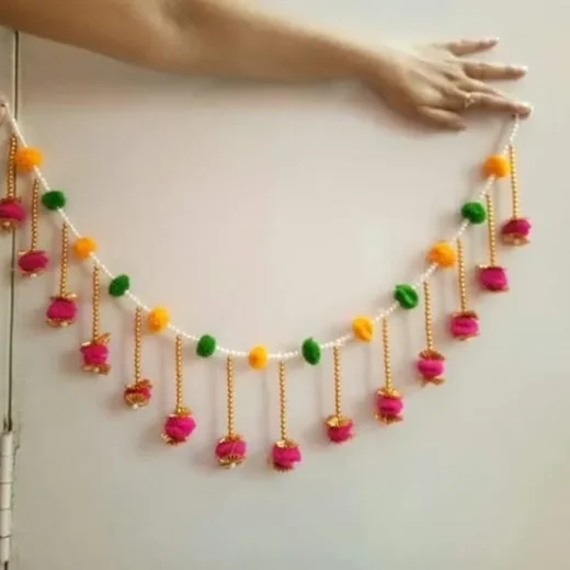 Pom-Pom & Bead Toran