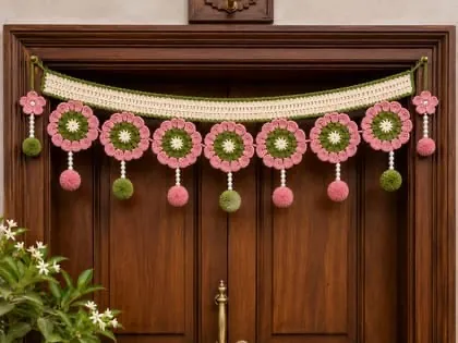 Crochet Flower Toran